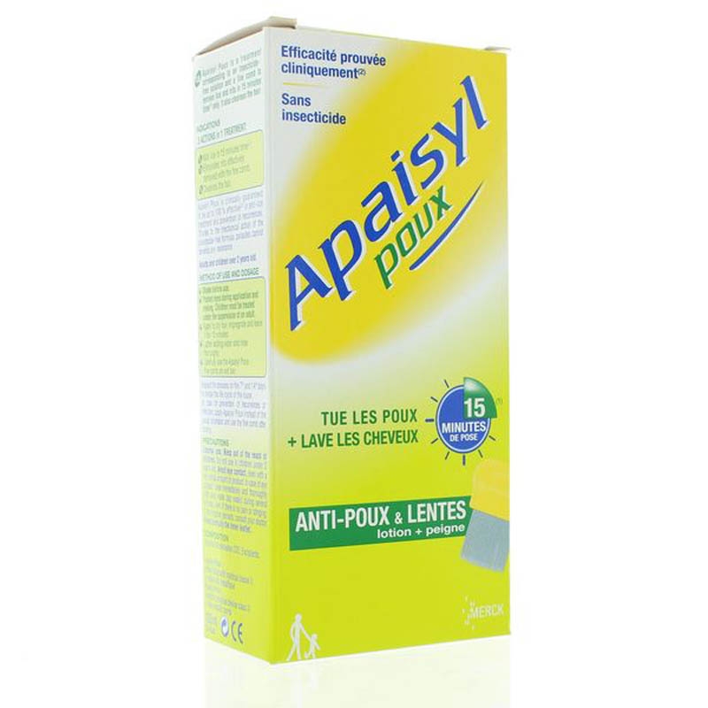 Achetez APAISYL POUX Shampooing antipoux et lente Flacon de 100ml+peigne