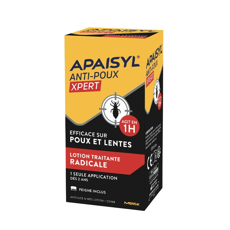 Achetez APAISYL XPERT Lot traitante poux lentes Flacon de 100ml