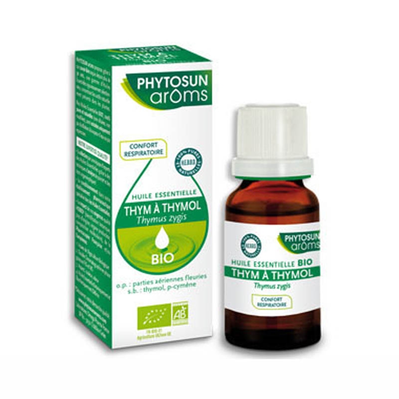 Achetez PHYTOSUN AROMS Huile essentielle bio Thym à Thymol Flacon de 10ml