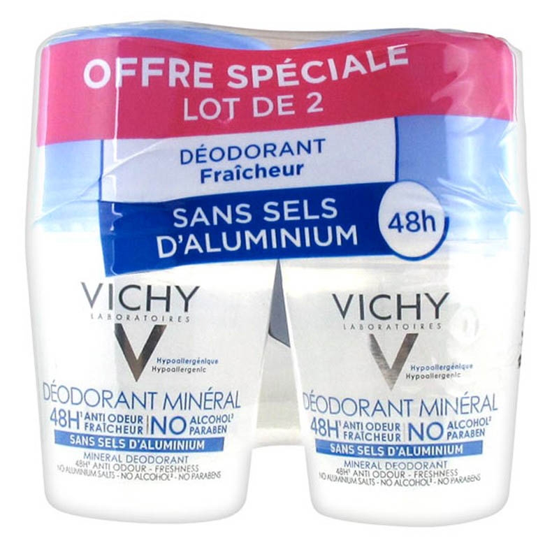 Achetez VICHY Déodorant minéral 48H 2 Billes de 50ml